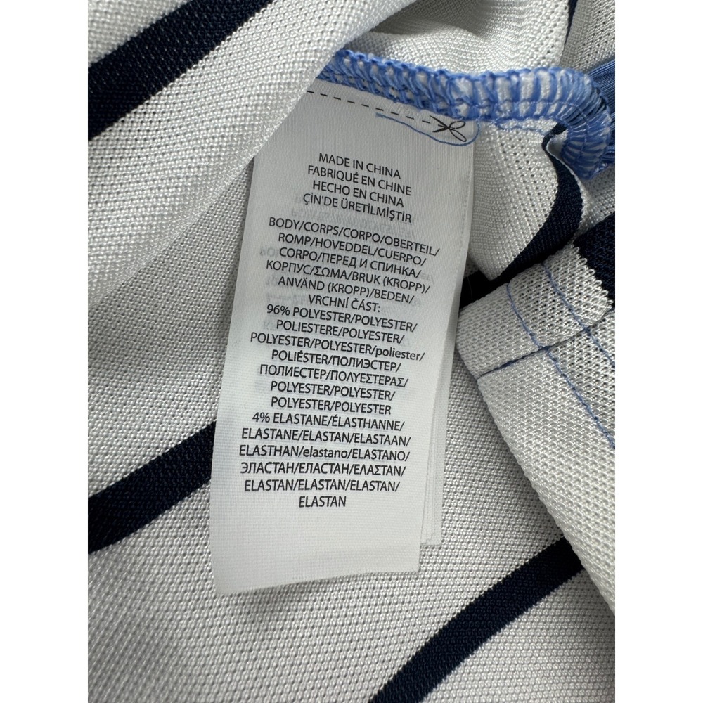 RLX Ralph Lauren Mens XXL Blue White Striped Performance Golf Polo Shirt - Picture 3 of 9